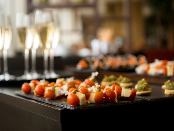 A buffet of canapes